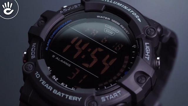 Review đồng hồ Casio AE-1500WH-8BVDF khả năng chịu nước lên đến 10atm. смотреть онлайн