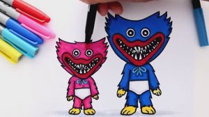 Как нарисовать ХАГГИ ВУГГИ и КИССИ МИССИ БЭБИ (шаг за шагом)