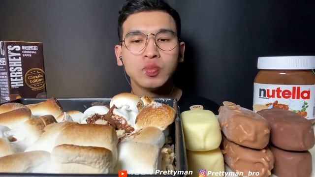 ASMR CHOCOLATE ICE CREAM & MARSHMALLOW MAGNUM Nutella DESSERT MUKBANG ШОКОЛАДНОЕ МОРОЖЕНОЕ МАРШМАЛЛ смотреть онлайн