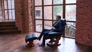 Кожаное кресло реклайнер Falto Piabora