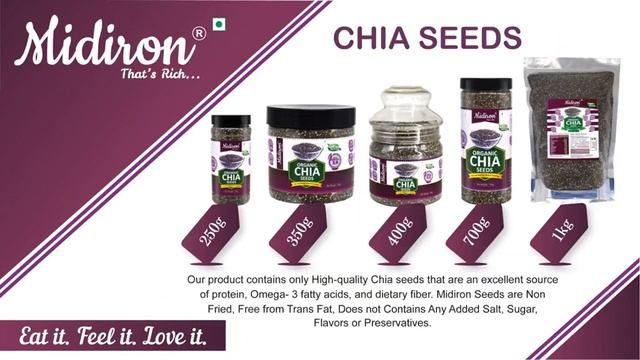 Midiron Organic Chia Seeds for Weight Loss, Chia Seeds Nutrition, Facts & Health Benefits. смотреть онлайн