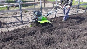 мотоблок ставмаш,пашет глубоко.