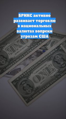 БРИКС активно развивает торговлю в национальных валютах вопреки угрозам США