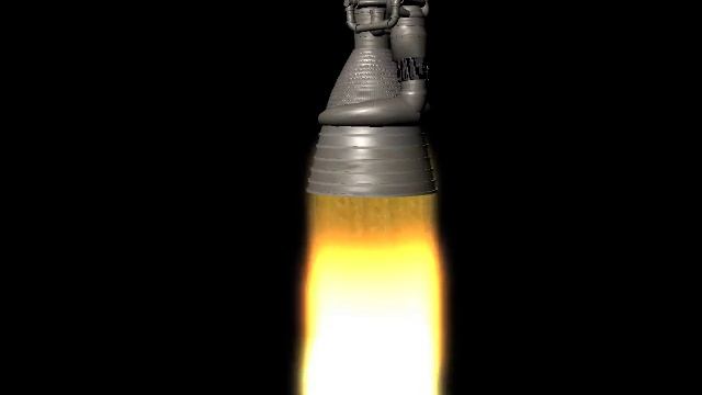 F-1 Rocket Engine Test Animation