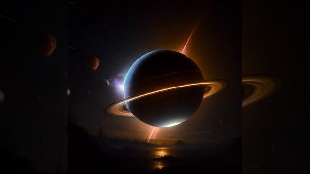 Planet Saturn Ringed Planet the Second Largest Planet Planet Neptune Ice Giant has Five Rings and F смотреть онлайн