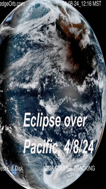 Solar Eclipse Over PacificSatellite View 2024 space nasa shorts