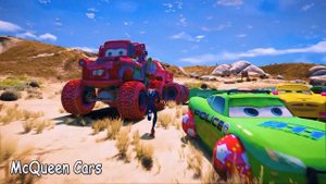 Crazy Cars 3 McQueen 8x8 Mater Monster Truck Smokey Red Sally Carrera Ryan Laney Jackson Storm Axle