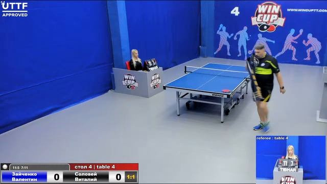 11:30 Зайченко Валентин 1-3 Соловей Виталий стол 4 Юг-1 08.09.2020 смотреть онлайн