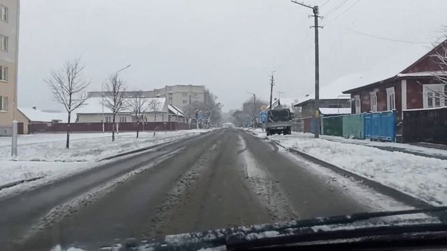 Пинск. 19.11.22. Студенческая - Юная - Первомайская. первый снег смотреть онлайн