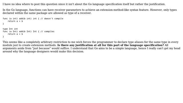 Software Engineering: Receiver parameters in Go