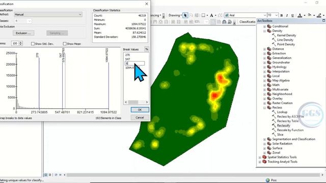 Flood risk assessment based on building density in ArcGIS смотреть онлайн