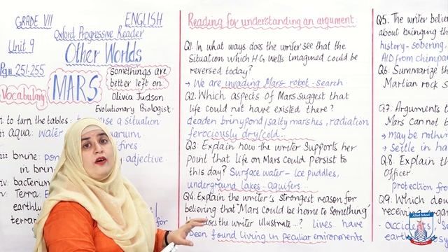 Class 7 - English - Unit 9 - Lecture 55 - Mars - Allied Schools смотреть онлайн