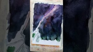 Молния ( резерваж/акварель)