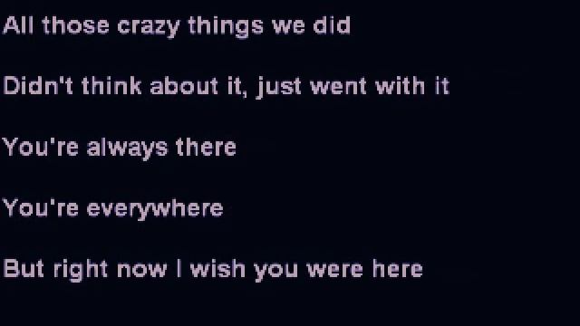 Wish You Were Here - Avril Largivne ( Lyrics ) смотреть онлайн