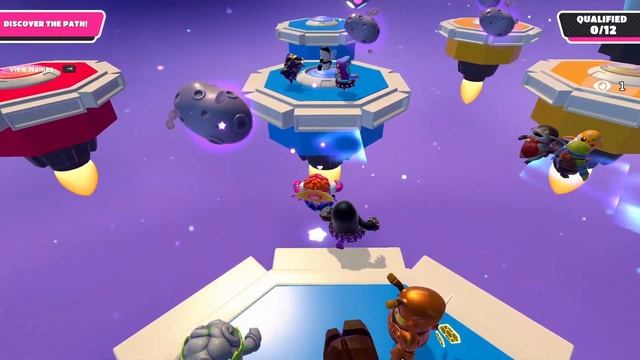 Fall Guys Asteroid Skip (500IQ play) смотреть онлайн