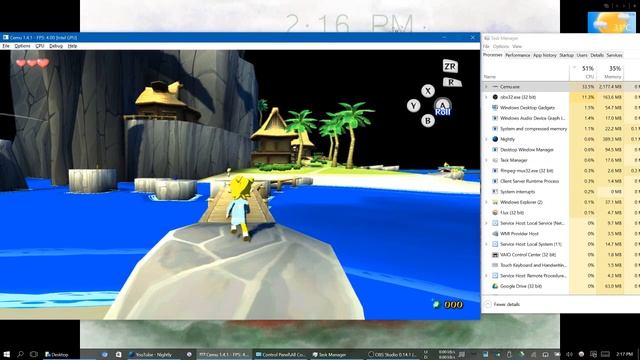 Cemu 1.4.1 Windwaker Intel I7 6567U HD550 смотреть онлайн