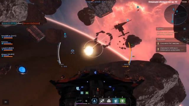 Дальнобойный фрегат Templar AE. Бои-6 в космосе. Выполнение заданий. Игра Star Conflict смотреть онлайн