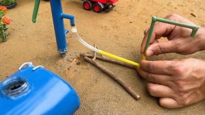 diy tractor mini hand pump water tanker science project | @Daolam