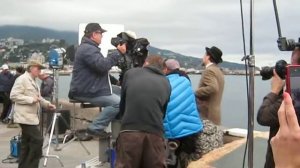 Съемки фильма на набережной в Ялте. Movie on Yalta. ч3