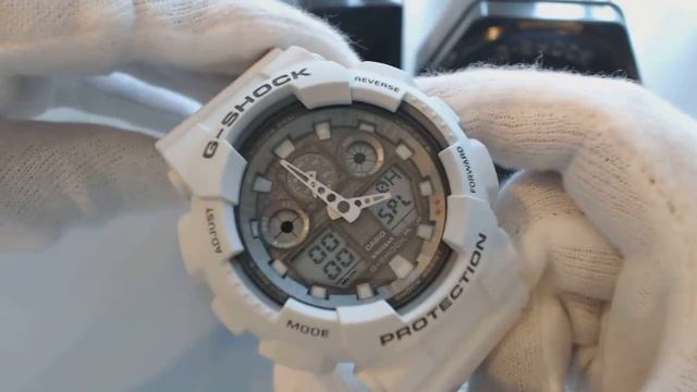 Ice Gray Casio G Shock Ana Digi XL Watch GA100LG-8A смотреть онлайн