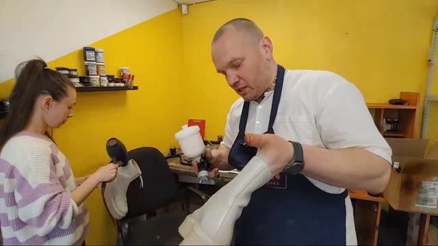 Как покрасить светлые ботильоны. RANGA live.