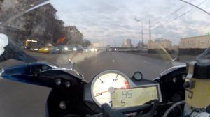 2015 BMW S1000RR - First Ride through Moscow in November. Тестовая поездка на BMW S 1000 RR 2015