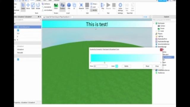 How to make rainbow button/label in roblox studio! ~ tutorial