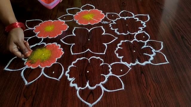 navaratri Special rangoli (9×5) dot's