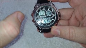 Relogio Sanda 6024, configurações e ajustes da hora, alarme e cronometro