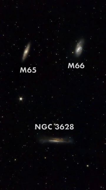 The Leo Triplet is a small group of galaxies 35 mil ly away in the constellation Leo # #space #leo смотреть онлайн