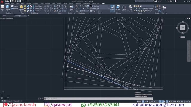 AutoCAD How To Design Simple CNC and Laser Cutting Pattern - QasimCAD смотреть онлайн