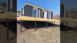 Модульный дом "Для отдыха" М1 8.0 
Габариты 8,2м х3,4м х (3,2м высота) Обзор.