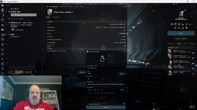 Eve Online: Creating a corp in Eve Online