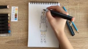 Как нарисовать Герду карандашом и скетч маркерами | Рисунок для детей, поэтапно и легко