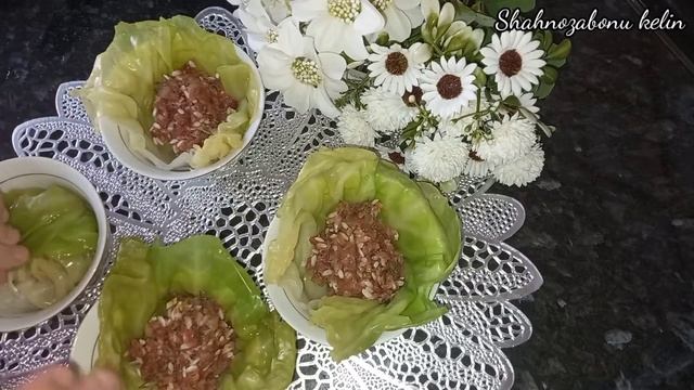 Iftorlik menyusi yangi karam, noodatiy do'lma😍Очень вкусные голубци из молодой капусты😋Cabbage roll смотреть онлайн