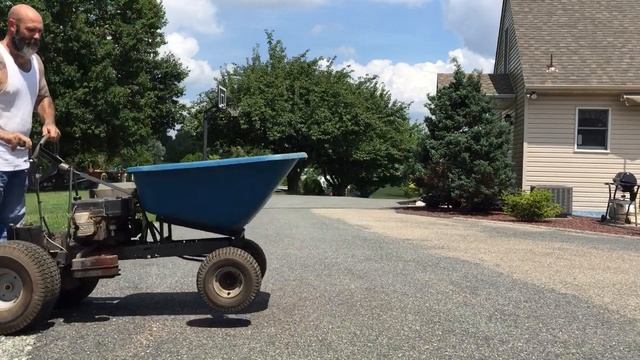 Wheelbarrow with an engine Part 2, Modified from a Scotts 1642 riding mower, running смотреть онлайн