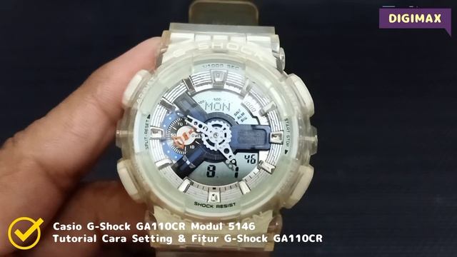 TUTORIAL CARA SETTING CASIO G-SHOCK GA-110CR PUTIH TRANSPARAN LIMITED EDITION смотреть онлайн
