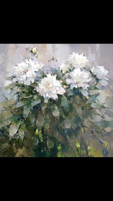 Белые пионы (White Peonies) Картины Алексея Зайцева #цветымоегосада #живопись #искусство