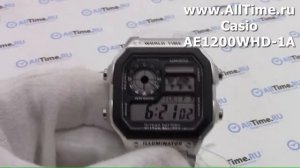 Обзор. Мужские наручные часы Casio AE-1000W-3A с хронографом