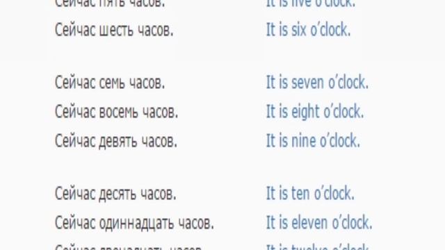 Урок английского языка  8 (Время дня) смотреть онлайн