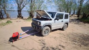 Лебедка переносная для автомобиля, в ящике электрическая 12В 3500 lbs (1587 кг) CITY  RED BTR