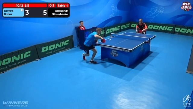 19:00 Dmytro Batiuk 0-3 Oleksandr Storozhenko West 5 WIN CUP 17.02.2023  TABLE TENNIS WINCUP
