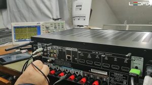 Receiver Denon AVR-X1700H com problema no sistema de som Atmos | Consertado na Ledfix