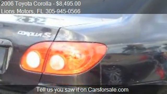 2006 Toyota Corolla S - for sale in North Miami, FL 33161 смотреть онлайн