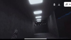 Running away from the monster in scary baboon