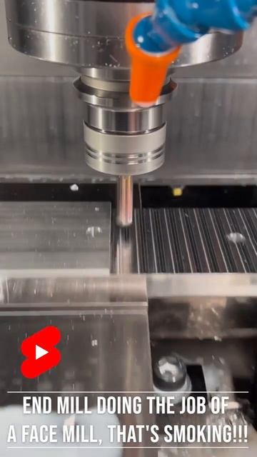 Watch this end mill do the job of a face mill!!