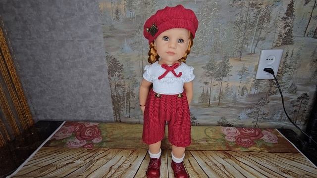 Связала новый образ для Ханны от Готц 50 см.#doll #кукольныйколлекционер
