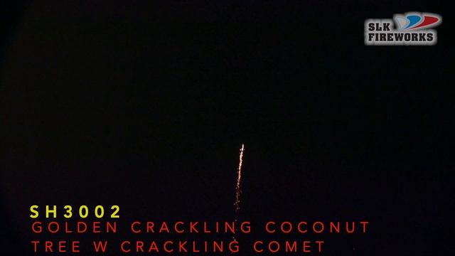 3 SH 3002 GOLDEN CRACKLING COCONUT TREE W CRACKLING COMET A