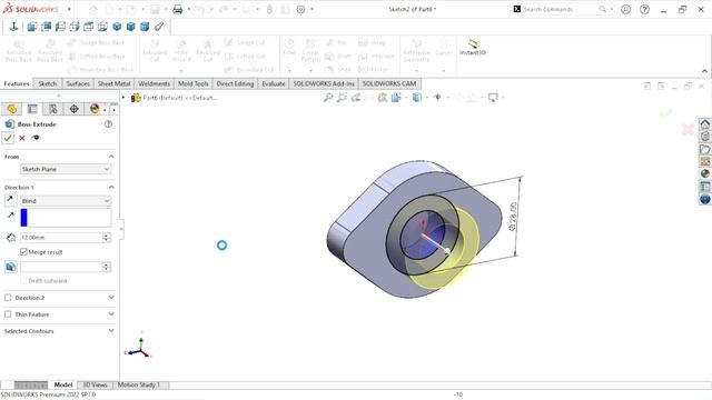 Design of Oil pump in solidworks | Part 5 Galan cover | Solidworks tutorial смотреть онлайн