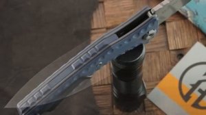 Складной нож Maxace Zealot 2.0, сталь Bohler K110, рукоять синий G-10